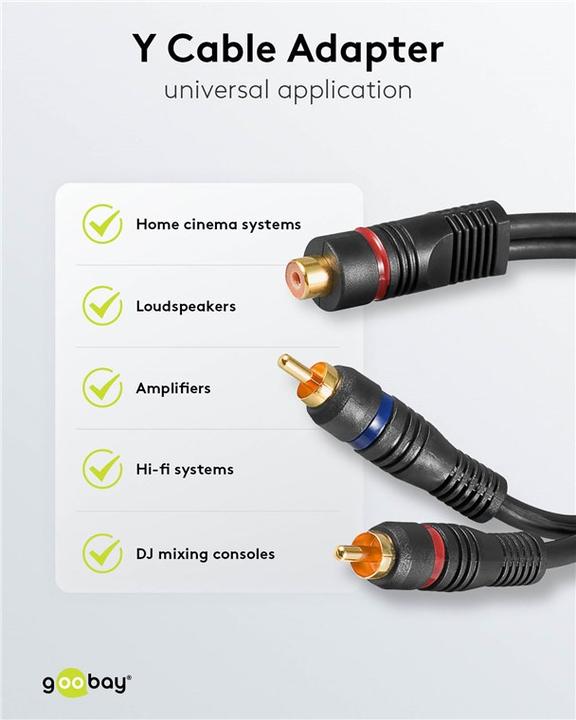 Produktbild Goobay Audio Y-Adapterkabel stereo, OFC (0.20 m)
