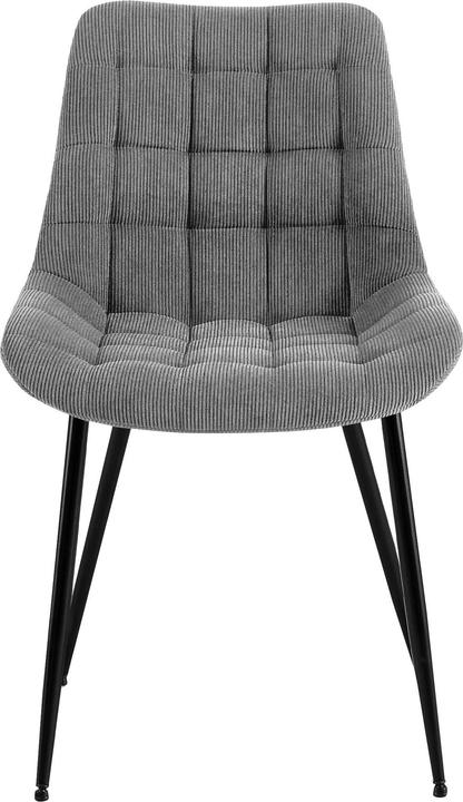 Image du produit CLP Chaise de salle à manger Sardna revêtement velours côtelé rembourré avec dossier