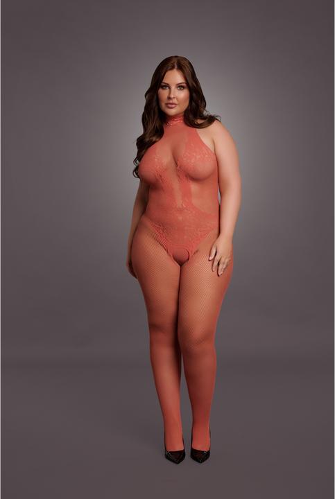 Productafbeelding Le Désir Bodystocking van visnet en kant - Queensize (XL, XXL, 3XL, 4XL)