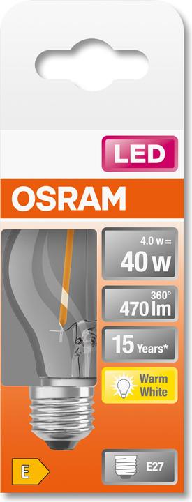 Produktbild Osram Led Retrofit Classic P (E27, 40 W, 470 lm, 1 x, E)