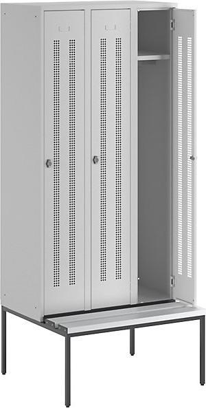 Actual product image Wolf Clothes locker with bench underneath (90 cm, 214 cm)