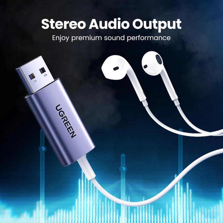Produktbild Ugreen USB 2.0 auf Audio Adapter USB Soundkarte Stick (USB)