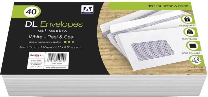 Actual product image Anker Stationery Window envelope Peel & Seal 40-pack (22 x 11 cm, 40 x)