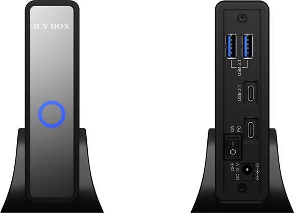Image du produit Icy Box IB-382H-C31 Boîtier avec hub USB (3.5", 2.5")