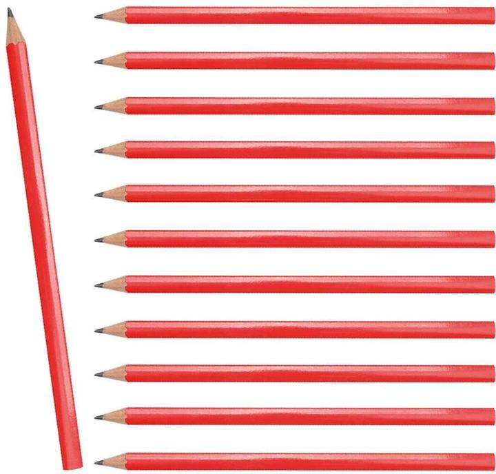 Vorel 12er Set Zimmermann Bleistifte 180 mm Rot (12 x)