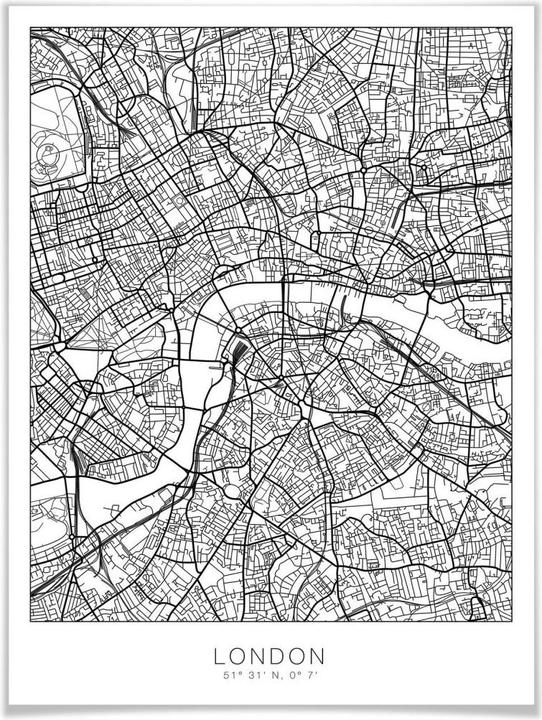 Produktbild Trenddeko Stadtplan London (30 x 40 cm)