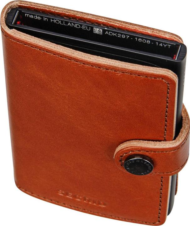Actual product image Secrid Premium mini wallet Basco cognac