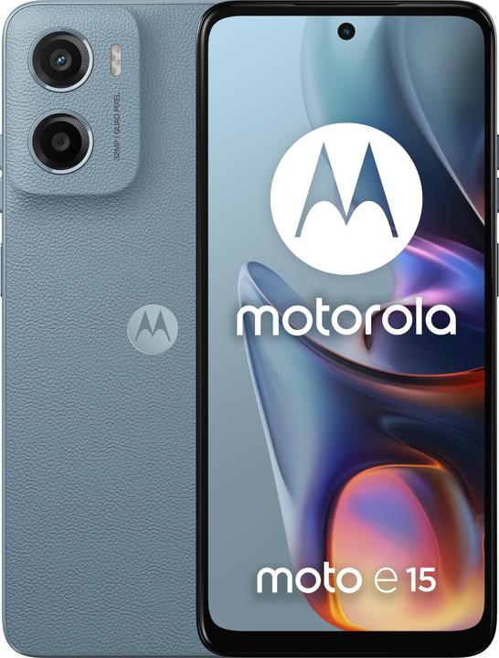 Produktbild Motorola Moto E15 (64 GB, Misty Blue, 6.67", Dual SIM, 32 Mpx, 4G)
