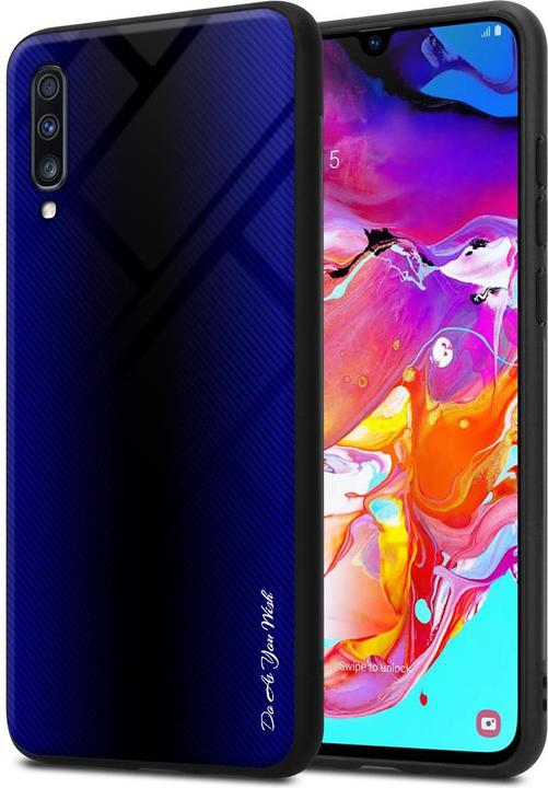 Productafbeelding Cadorabo TPU gestreepte glasplaat (Samsung Galaxy A70, Samsung Galaxy A70S)
