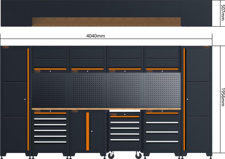 Actual product image CarTech Cupboard system 16 pcs. (404 cm, 195.60 cm)