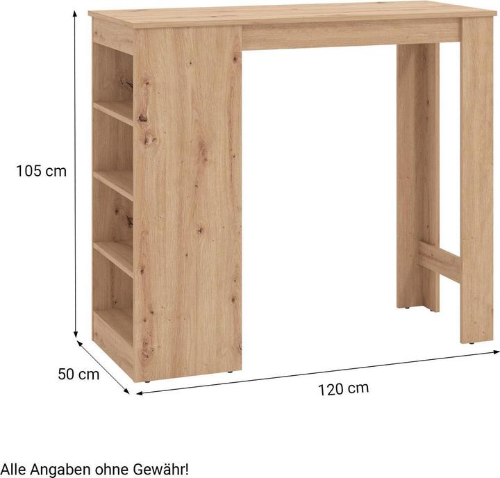 Image du produit Homestyle4u Table de bar (120 x 50 cm)