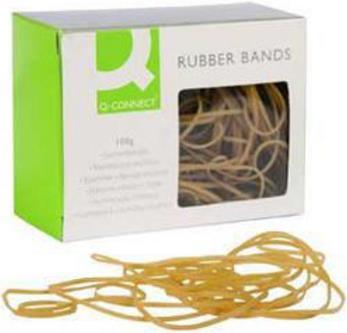 Actual product image Q-Connect Rubber band no. 34 brown, 100g (90 pcs.)