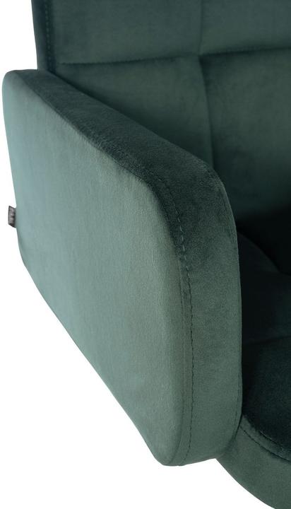 Produktbild Swisshandel24 Barhocker Los Angeles Samt schwarz, dunkelgrün