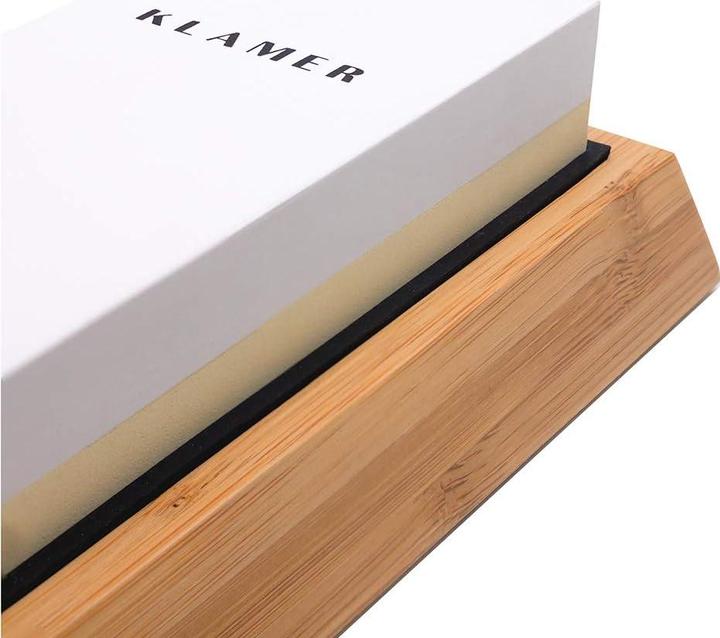 Produktbild KLAMER Doppelseitiger Schleifstein 1000/6000 mit Bambusboden