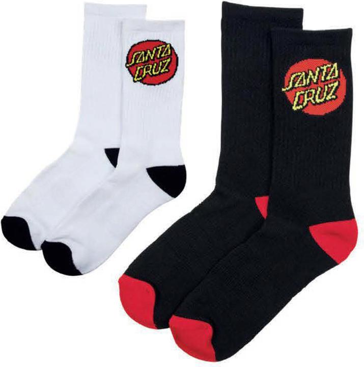Actual product image Santa Cruz Classic Dot Sock (2 Pack) (pack of 2, One size)