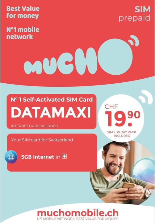 Actual product image BeeOne SIM card MUCHO Mobile Pack DATAMAXI