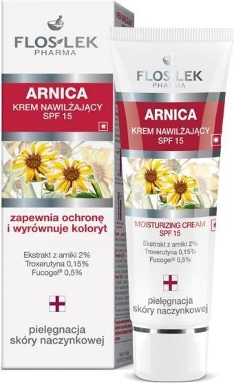Floslek FLOSLEK Arnica Moisturizing Cream SPF15 krem nawilżający do skóry naczynkowej 50ml (50 ml, Tagescreme, SPF 15)