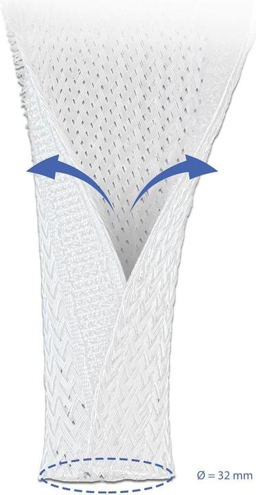 Image du produit Delock Gaine tressée avec velcro 10 m x 32 mm blanc (Gaines pour câbles, 1000 cm)