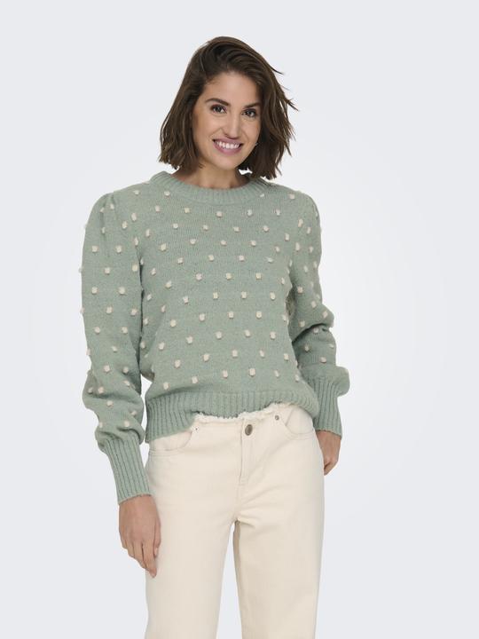Actual product image JdY Regular fit High neck Long cuffs Puff sleeves Pullover Knitted jumper (XXL)