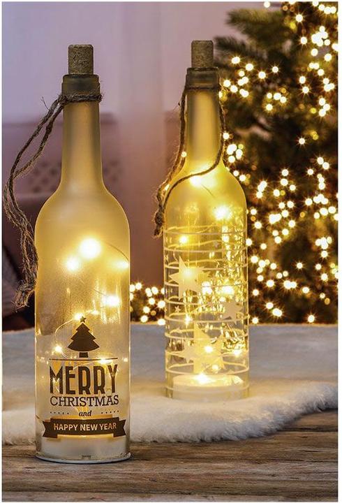 Actual product image Fs-Star Glasflasche mit LED Beleuchtung