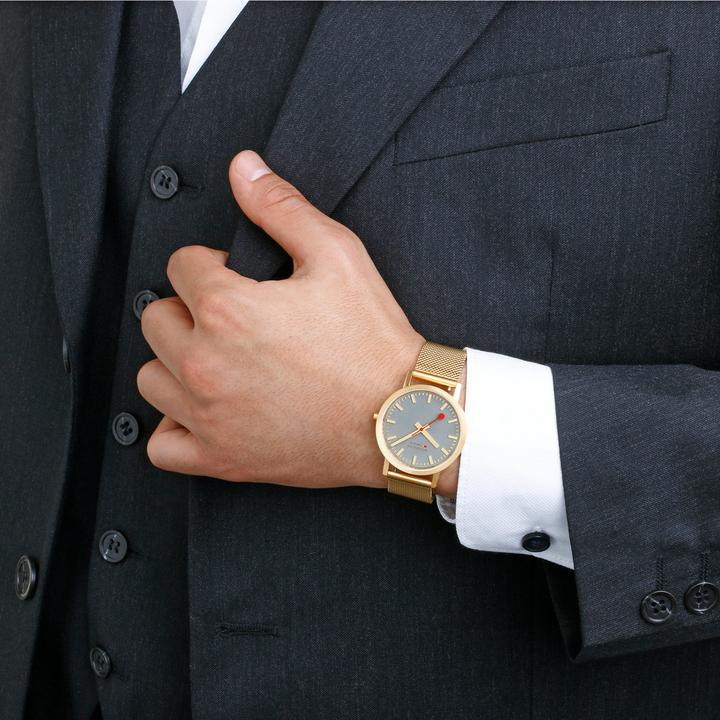 Immagine prodotto Mondaine Classico - Ispirato alla natura - IP Oro (Orologio da polso analogico, 36 mm)