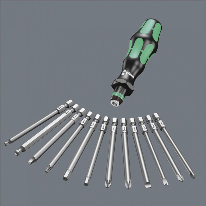 Produktbild Wera Kraftform Kompakt 62 (Kreuz Phillips PH M1, Kreuz Phillips PH M2, Kreuz Pozidriv PZ M1, Kreuz Pozidriv PZ M2, Kreuz Phillips PH M3, Kreuz Pozidriv PZ M3, Innensechsrund TX M10, Innensechsrund TX M15, Innensechsrund TX M20, Innensechsrund TX M25, Innensechsrund TX M27, Innensechsrund TX M30, Innensechsrund TX M40)