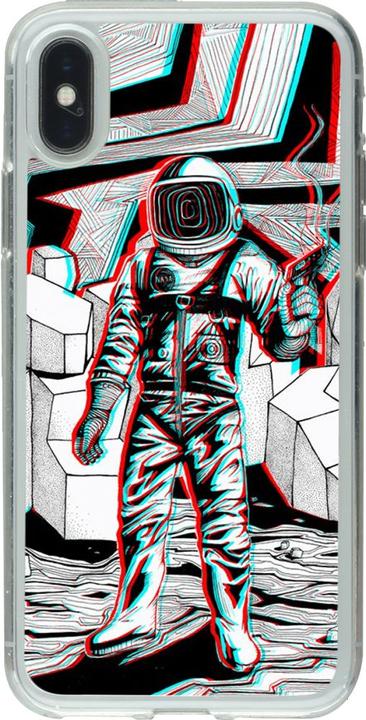 Produktbild PhoneLook Hülle Gummi transparent Anaglyph Astronaut (Apple iPhone X, Apple iPhone XS)