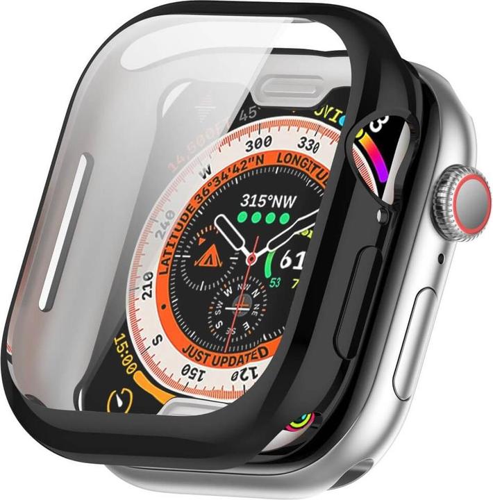 Cover-Discount Apple Watch 10 - 46mm - Gummi Schutz Case Metall-Look