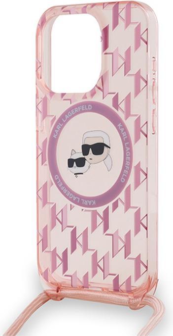 Produktbild Karl Lagerfeld KLHMP15XHCKCKLCP iPhone 15 Pro Max 6.7" różowy/pink hardcase IML Crossbody Monogram K (Apple iPhone 15 Pro Max)