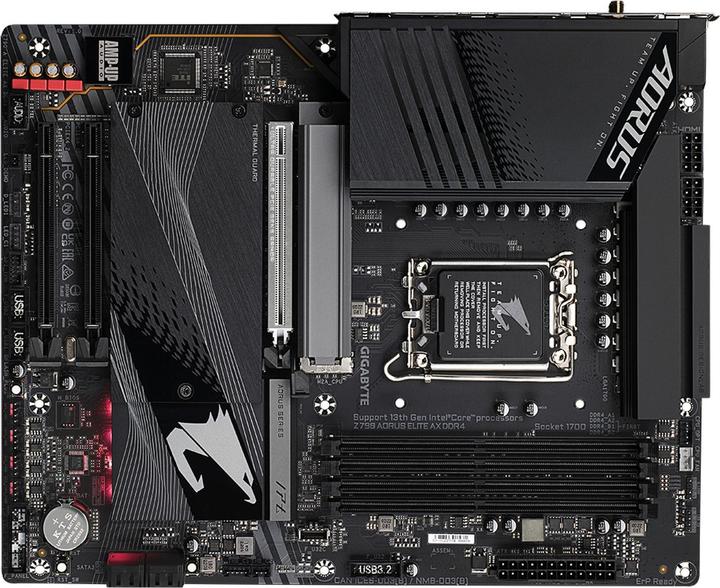 Produktbild Gigabyte Z790 AORUS ELITE AX DDR4 (LGA 1700, Intel Z790, ATX)