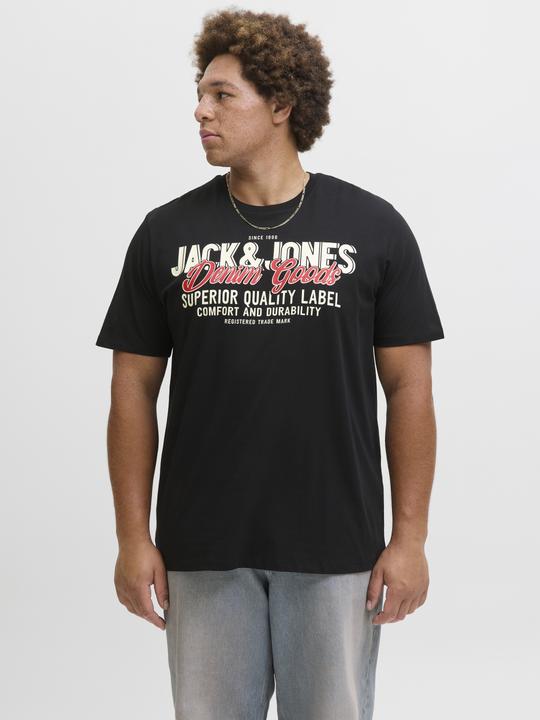 Actual product image Jack & Jones Jjelogo Tee Ss Oneck 2 Col Aw25 Noos Pls (XXL)