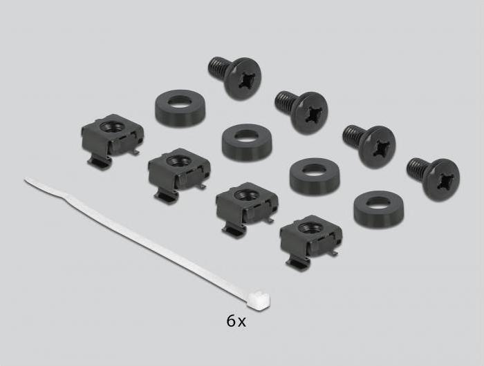 Actual product image Delock 10? Cable management brush strip with cable fixing 1 U black
