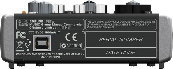 Actual product image Behringer Xenyx X302usb (Studio- and Livemixer)