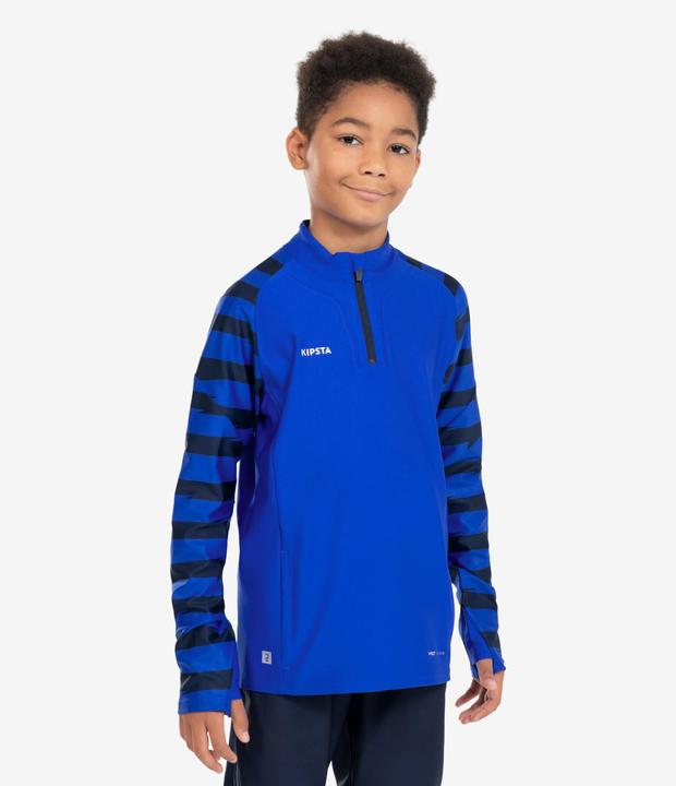 Kipsta Kinder Fussball Sweatshirt 1/2 Zip - VIRALTO Kids blau/marineblau
