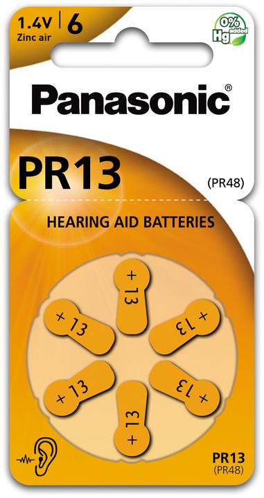 Produktbild Panasonic Hörgeräte Batterien PR13 (6 Stk., PR48, 310 mAh)