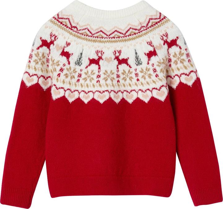 Vertbaudet Mädchen Weihnachtspullover, Jacquardstrick