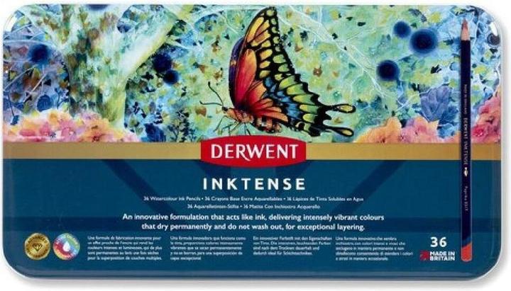 Image du produit Derwent Crayons aquarelle permanents Inktense (Multicolore, multicolore, 36 x)