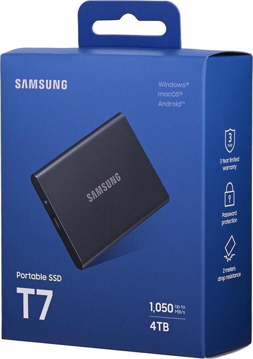 Actual product image Samsung Portable T7 Titan Grey (4000 GB)