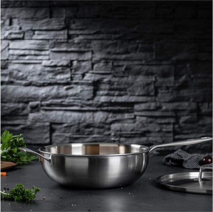 Productafbeelding Kuhn Rikon CULINARY FIVEPLY Wok sans revêtement Ø 28 cm (28 cm, Wokpan, Aluminium, Roestvrij staal)