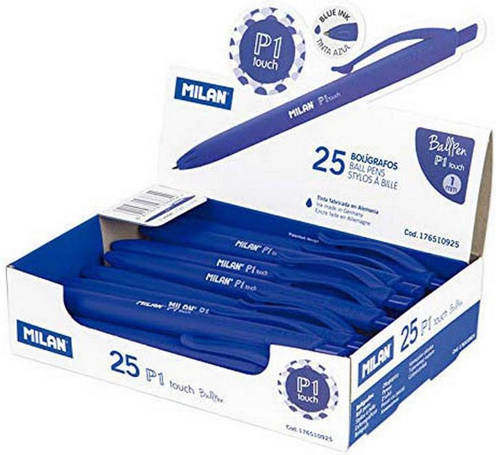 Immagine prodotto P1 Rubber Touch blu biro (Blu, 25 x)