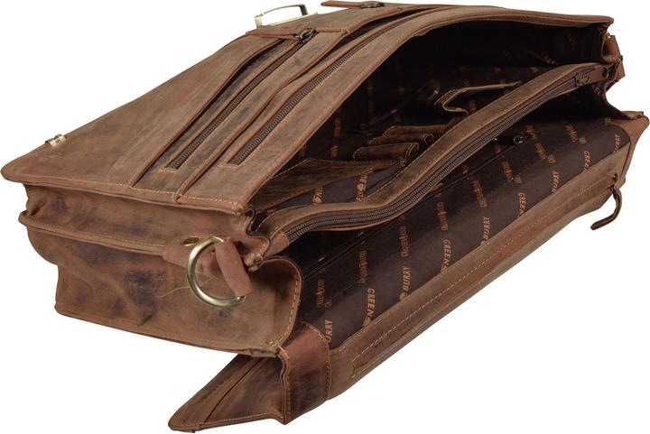 Image du produit Greenburry Porte-documents Vintage en cuir 38 cm avec 2 compartiments principaux