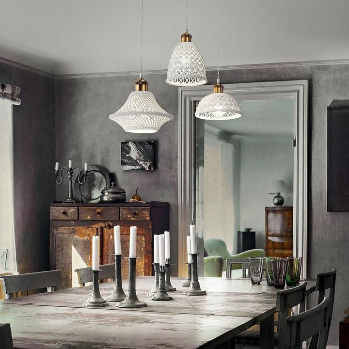 Actual product image Ideal lux LUGANO pendant light E27 ⌀210mm dimmable white 206806 (E27)