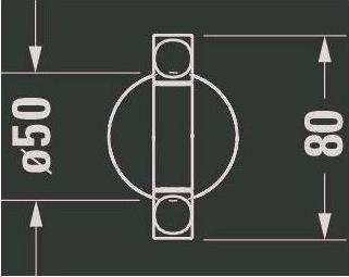 Actual product image Duravit Towel rail STARCK T 2-arm, movable, 465mm chrome