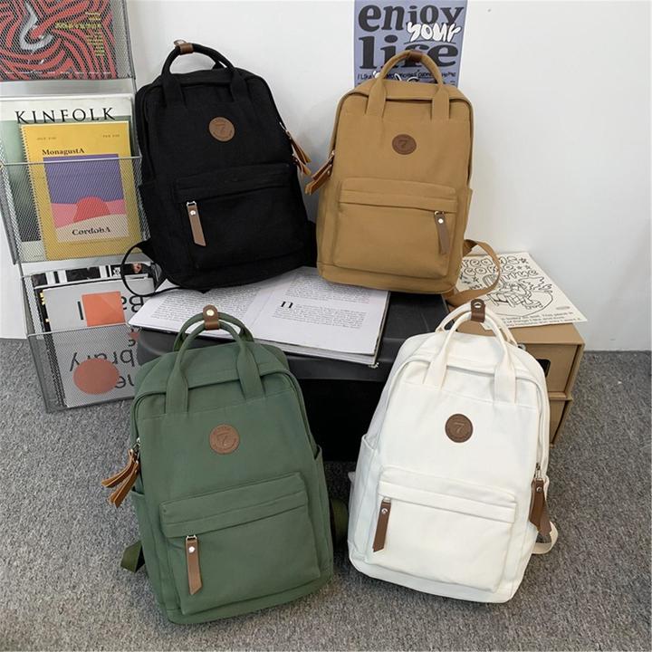 Actual product image Only-Bags.Store Vintage high capacity backpack, laptop bag, canvas backpack, high school backpack
