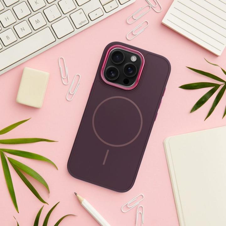 Image du produit 4Kom Back panel cover OEM FRAME MAG COVER Case compatible with MagSafe for IPHONE 12 MINI purple (Apple iPhone 12 mini)