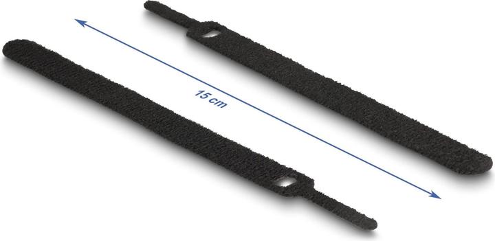 Produktbild Delock Klett-Kabelbinder L 150 x B 12 mm farbig Set 10 Stück (Klettkabelbinder, 150 mm, 10 Stk.)