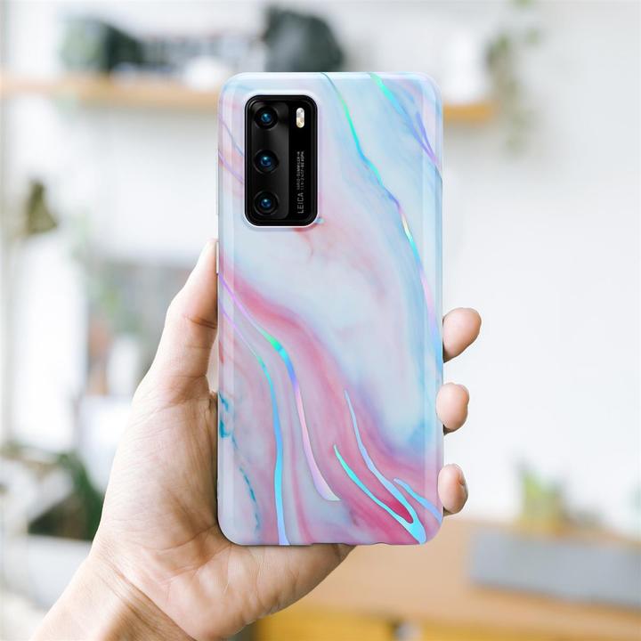 Image du produit Cadorabo Couverture IMD TPU Marbre coloré (Huawei P40)