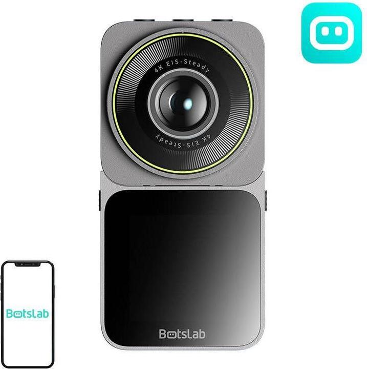 Actual product image Botslab Wideorejestrator V9H (Wi-Fi, Built-in microphone, Night vision, Built-in display, Rechargeable battery, GPS receiver, Accelerometer, 4K)