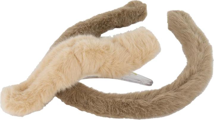 Trisa Hair - Fake Fur Hairband & Hair Clip, beige & brown
