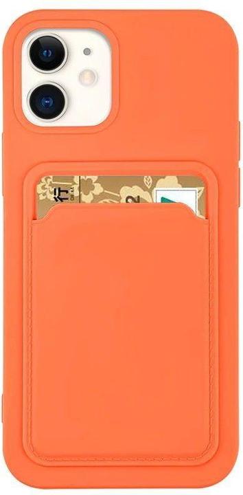 Image du produit Hurtel Etui en silicone avec porte-documents et emplacement pour carte pour iPhone 12 Pro Max Orange (Apple iPhone 12 Pro Max)